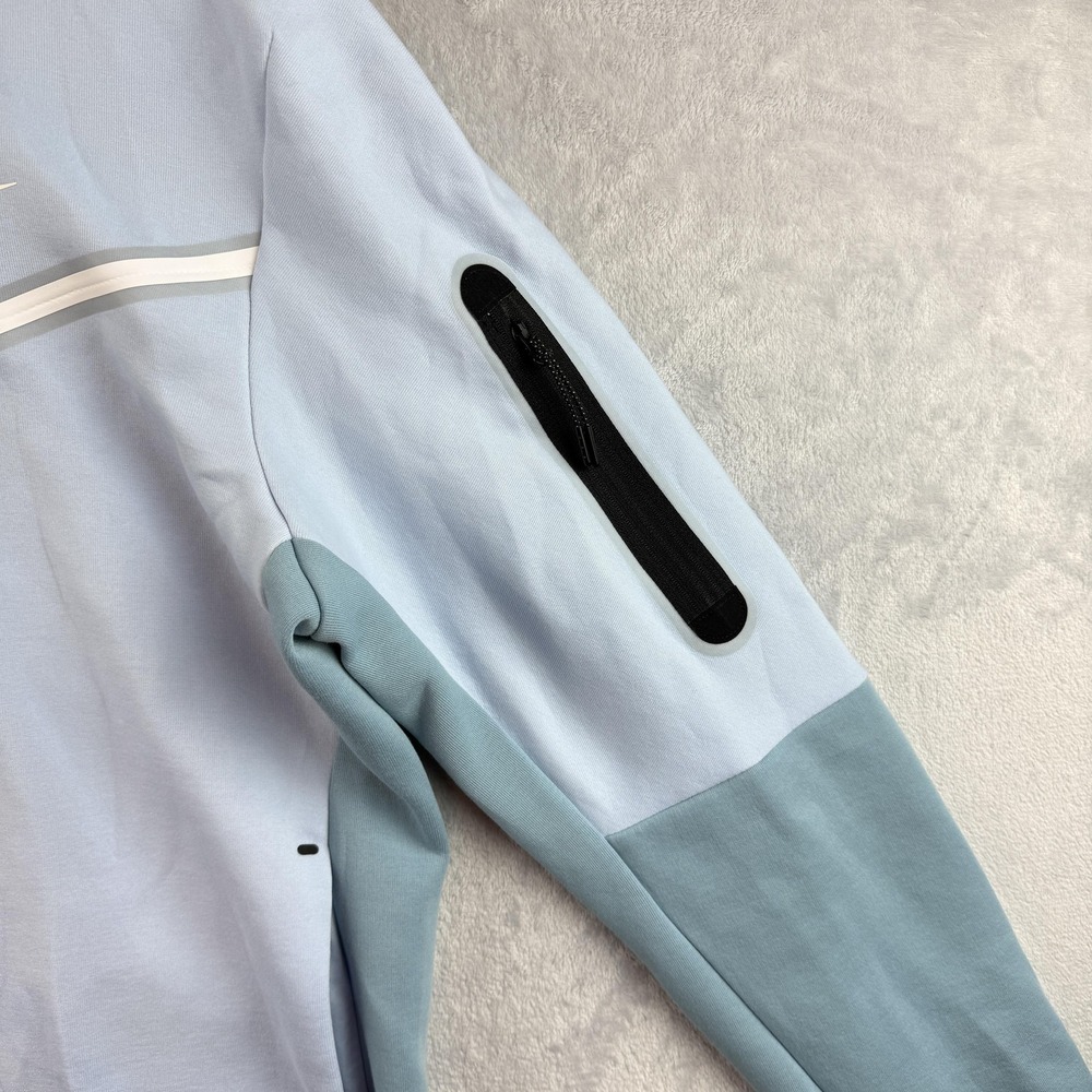 Nike Jacket Mens Large Blue Tech Fleece Full Zip Hoodie Athletic Sweatshirt - Picture 7 of 14
